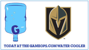 Watercooler and Vegas Knights graphic from Gameops.com