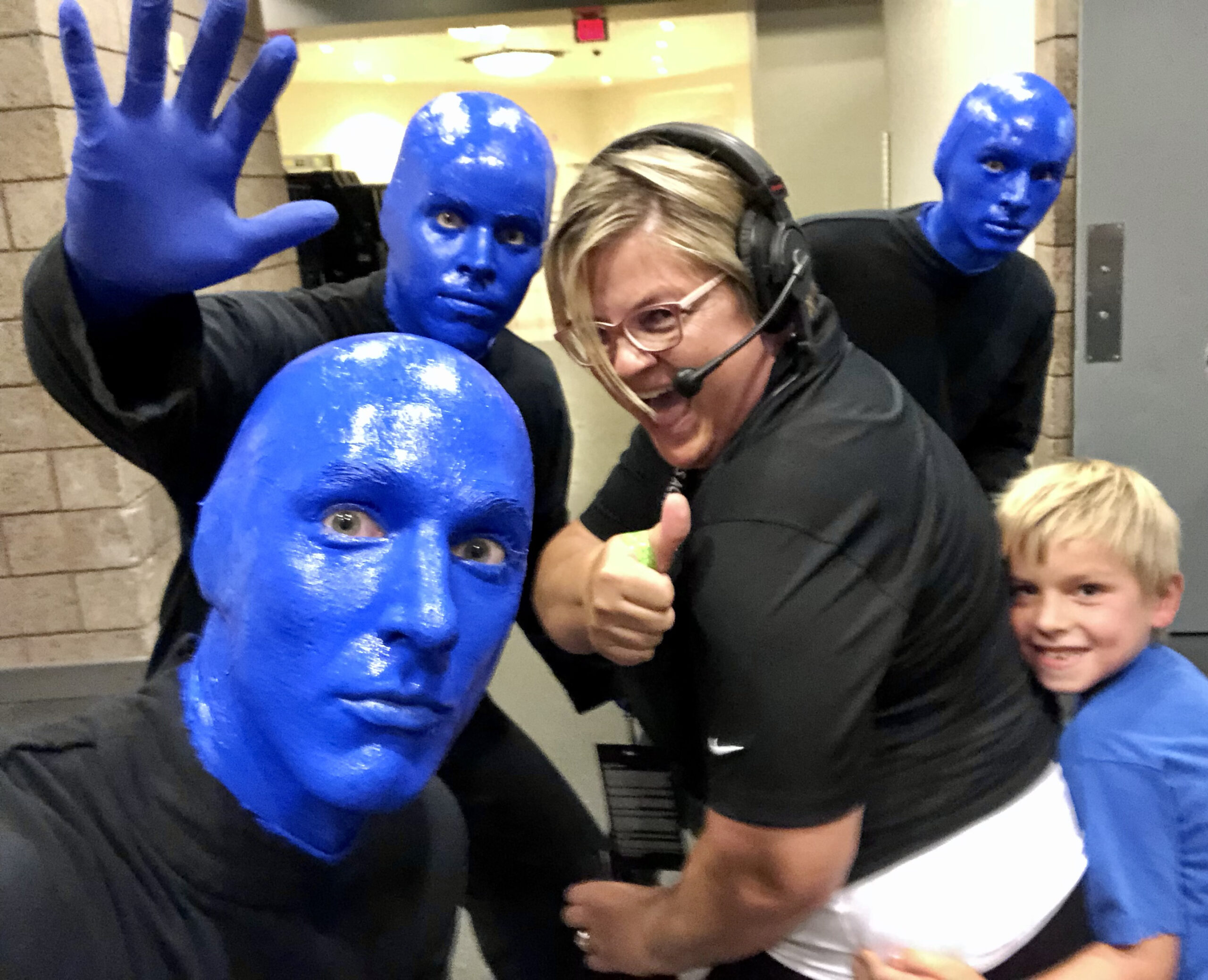 Amanda Greco with Blue Man Group